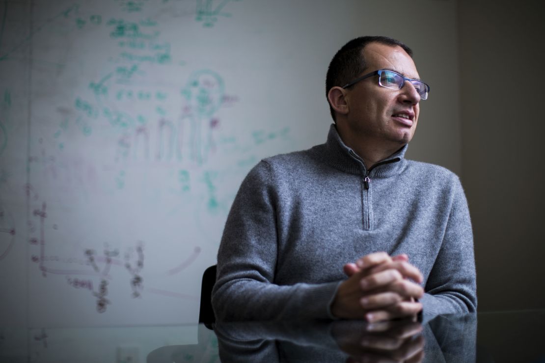 Stéphane Bancel, CEO of Moderna, at the company's office in Cambridge, Massachusetts, in 2017.