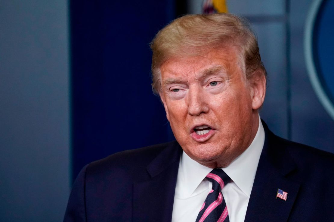 President Donald Trump speaks during the daily coronavirus task force briefing at the White House on April 24, 2020. (Photo by Drew Angerer/Getty Images)