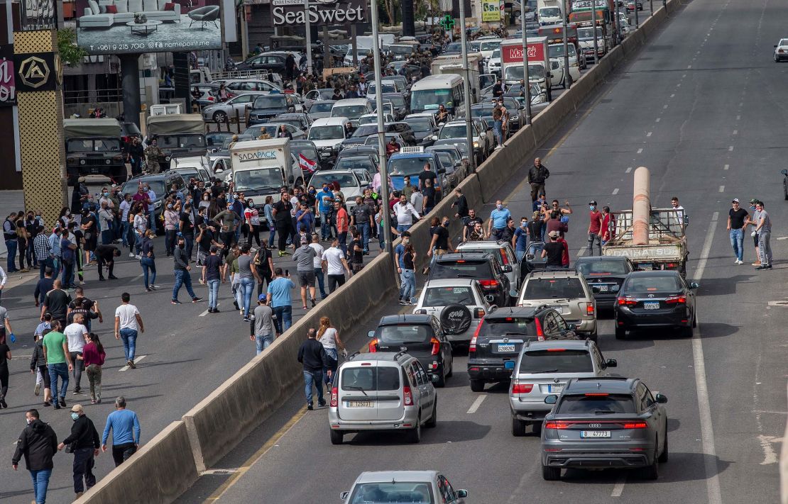 Protesters closed the Northern Highway during a protest against the collapsing currency and the price hikes of goods.