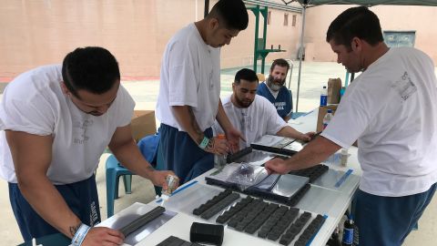 A group of incarcerated men has made more than 3200 face shields.