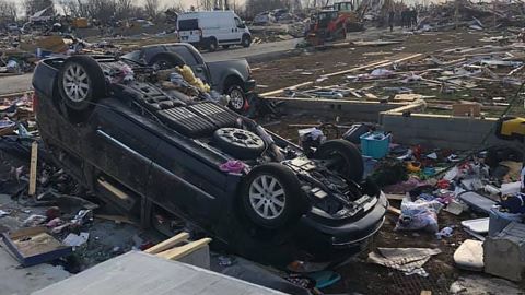 The family's home was destroyed in the tornado.