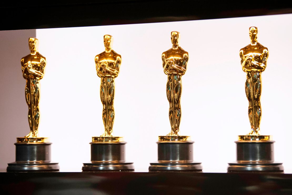 Oscars statuettes are on display backstage during the 92nd Annual Academy Awards at the Dolby Theatre on February 9 in Hollywood, California. 