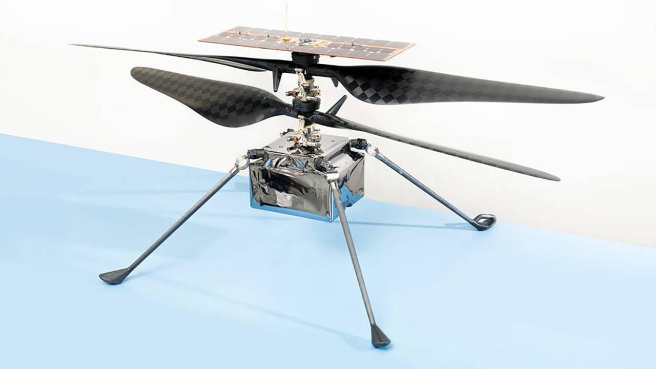 The flight model of NASA's Mars Helicopter named Ingenuity by Vaneeza Rupani. 