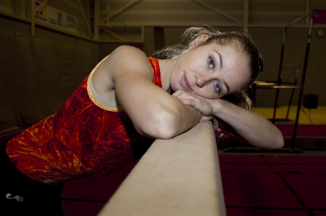 Van de Leur quit gymnastics in her early 20s.