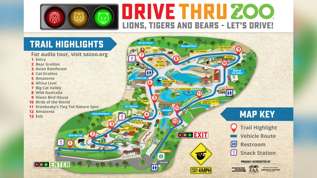 Map of the zoo.