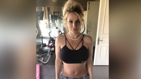 Britney Spears admitted on an Instagram live video that she burned down her home gym.