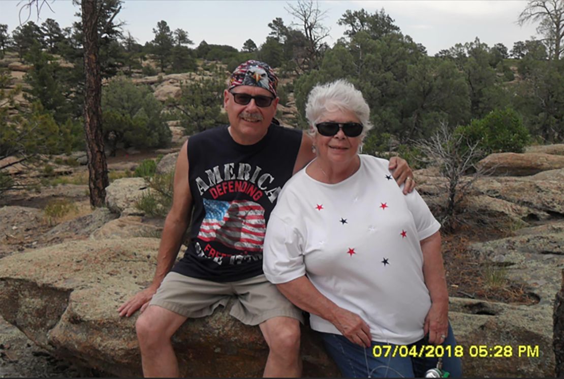 Sandra and Gus Kunz. Sandra was a Walmart cashier in Aurora, Colorado. She and her husband Gus both died from coronavirus, her sister said.