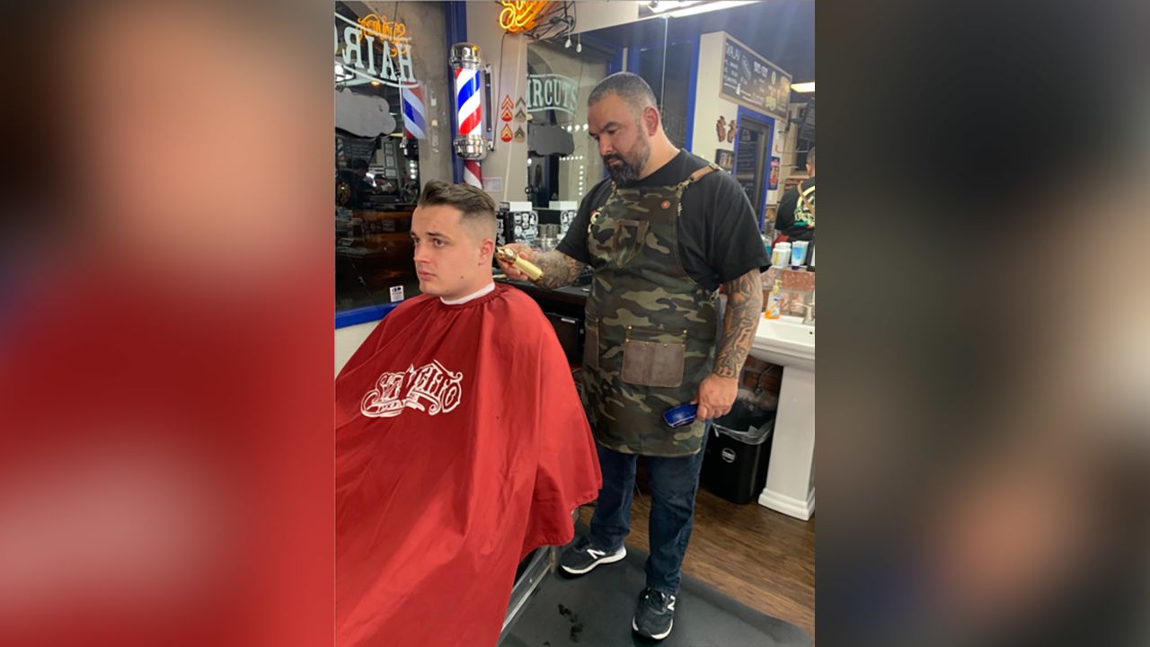 Juan Desmarais, the owner of Primo's Barbershop in Vacaville, a Northern California suburb, told CNN he has shifted to cutting his clients' hair at his house.