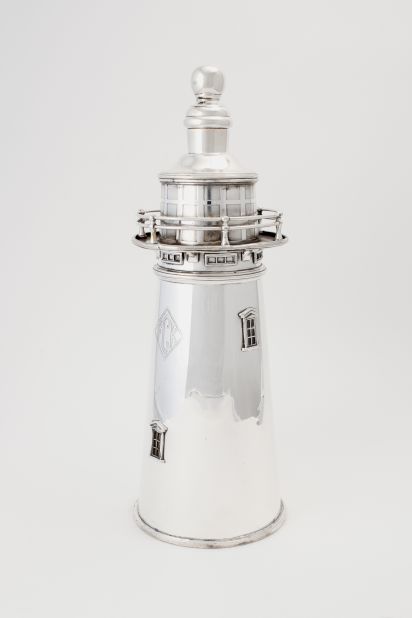This cocktail shaker was developed in 1927 and based on the iconic Boston Lighthouse on Little Brewster Island -- the first lighthouse to be built in America.