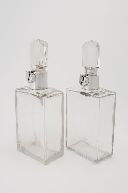 These crystal and sterling silver-topped decanters include a lock to keep the most prized and precious liquors safe. "You can go to bed knowing that no one will be stealing your alcohol," said Bedwell.