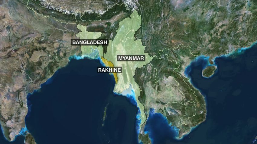 Myanmar regional map