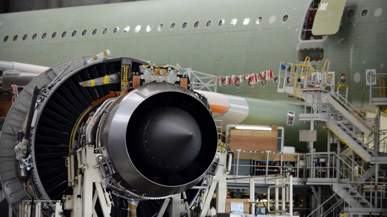 The A380's four engines deliver a combined 240,000 pounds of thrust.
