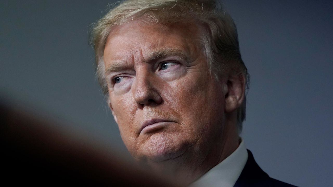 U.S. President Donald Trump speaks at the daily coronavirus task force briefing at the White House on April 21, 2020 in Washington, DC. 