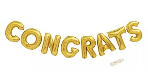 Congrats Foil Gold Balloon