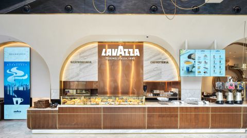 Lavazza's new flagship store in Shanghai opened this week. The Italian company said it had "been searching for the right opportunities" to expand its brand in China. (Courtesy: Yum China)