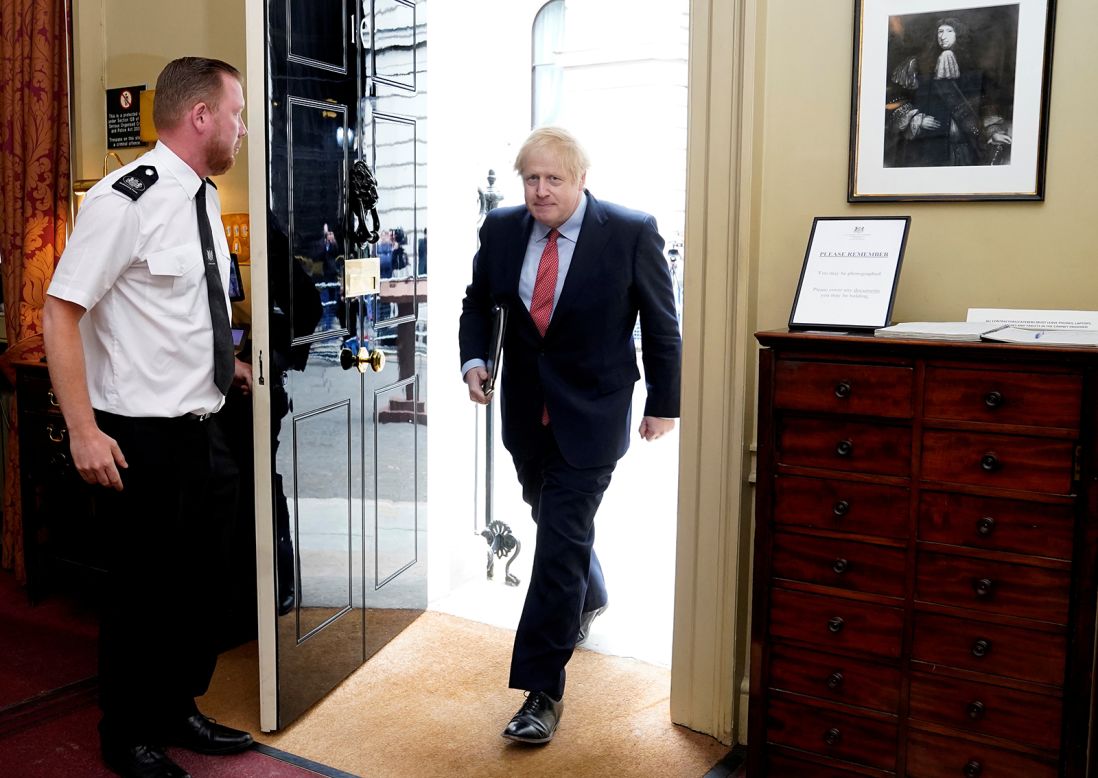 British Prime Minister Boris Johnson <a href="https://www.cnn.com/2020/04/27/uk/boris-johnson-downing-street-speech-return-intl-gbr/index.html" target="_blank">returns to work</a> on Monday, April 27, after recovering from the coronavirus.