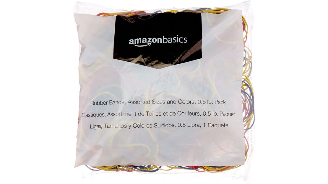 AmazonBasics Assorted Size and Color Rubber Bands