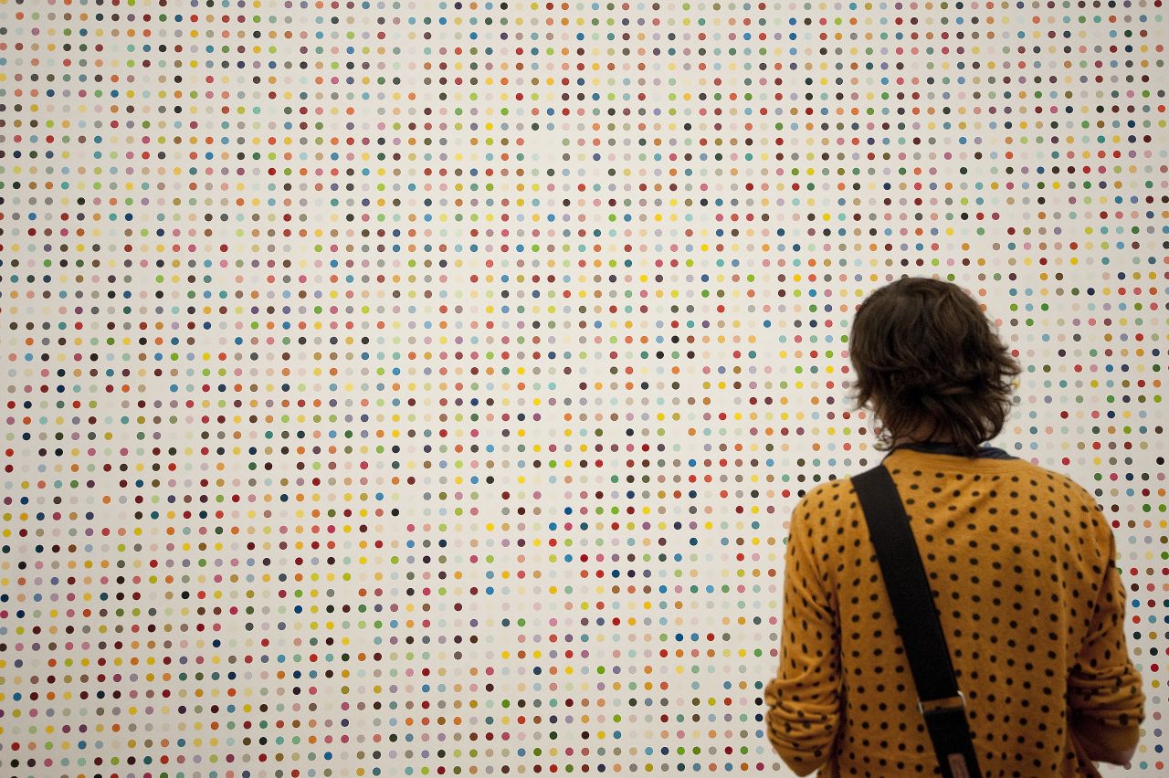 Damien Hirst has created over 1,000 spot paintings between 1986 and 2011.