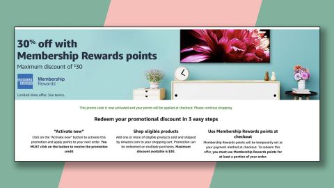 Targeted American Express card members can get this offer for 30% off at Amazon for up to $30 in savings, or even 40% off for up to $50 in savings.
