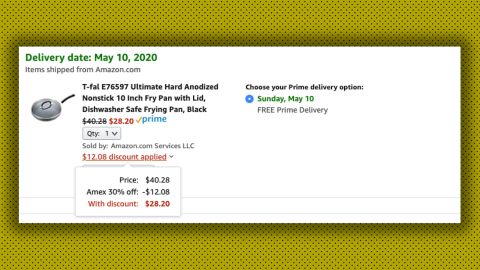 Save over $12 on our pick for the best nonstick pan with the 30% off Amex promotion.