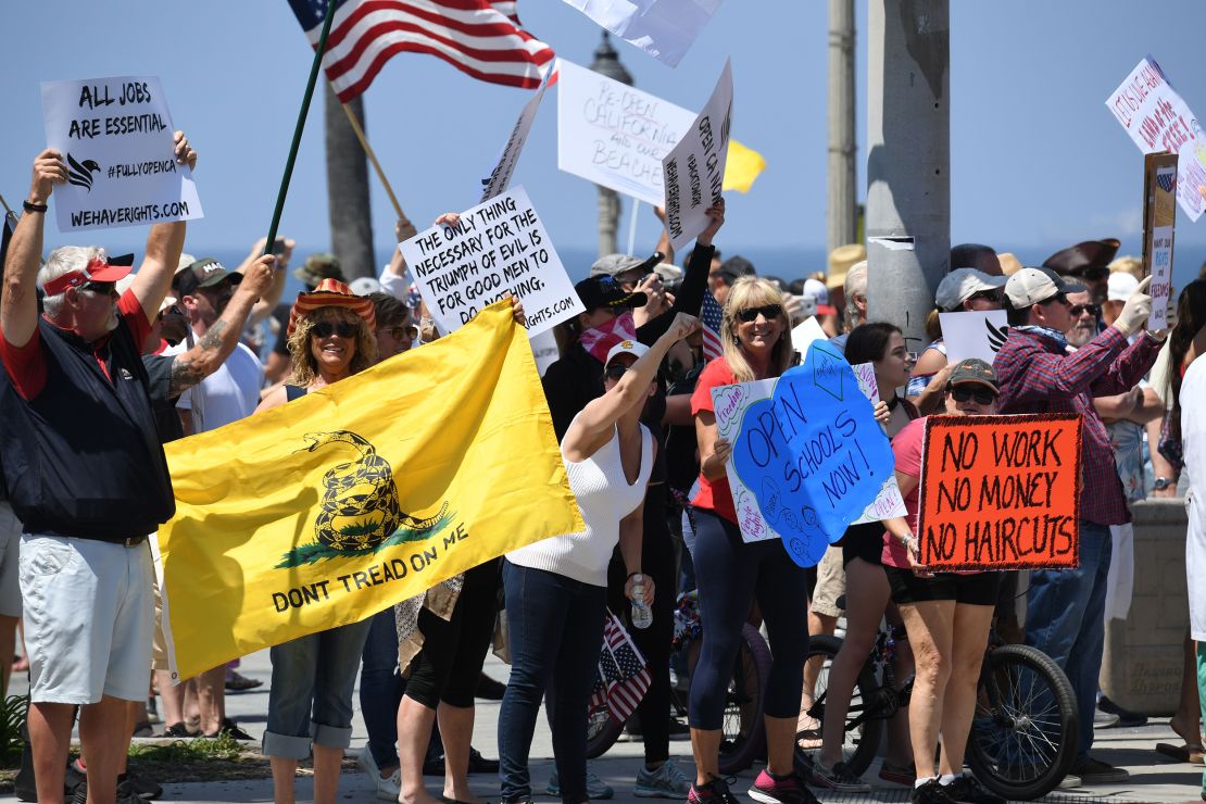 Between 2,500 and 3,000 people attended the protests, according to Huntington Beach Police Chief Robert Handy.