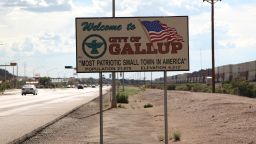 A sign marks the entrance to Gallup, New Mexico, U.S. July 24, 2018. Picture taken July 24, 2018. REUTERS/Pamela J. Peters