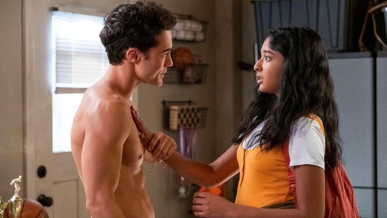 Darren Barnet as Paxton Hall-Yoshida and Maitreyi Ramakrishnan as Devi Vishwakumar.