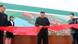 A photo released from North Korea's official Korean Central News Agency on May 2, 2020 reportedly  shows North Korean leader Kim Jong Un attending a ceremony to mark the completion of Sunchon phosphatic fertilizer factory in South Pyongan Province, North Korea. CNN cannot independently confirm the reporting of KCNA.