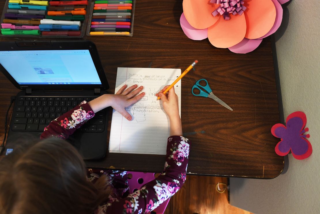 Some children struggle to do schoolwork at home.