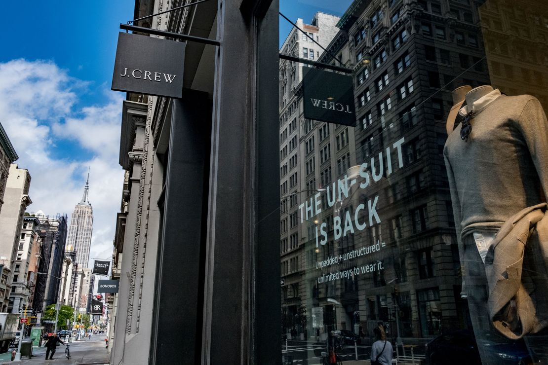 A J.Crew store on 5th Avenue in New York City. The retailer announced Monday that it had filed for bankruptcy protection.