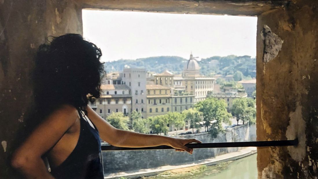<strong>Amazing sights:</strong> Tamara looks out at the view over the Italian capital from Castel Sant'Angelo, which was originally the mausoleum of Roman emperor Hadrian.
