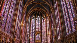 The Sainte Chapelle in Paris, France.
