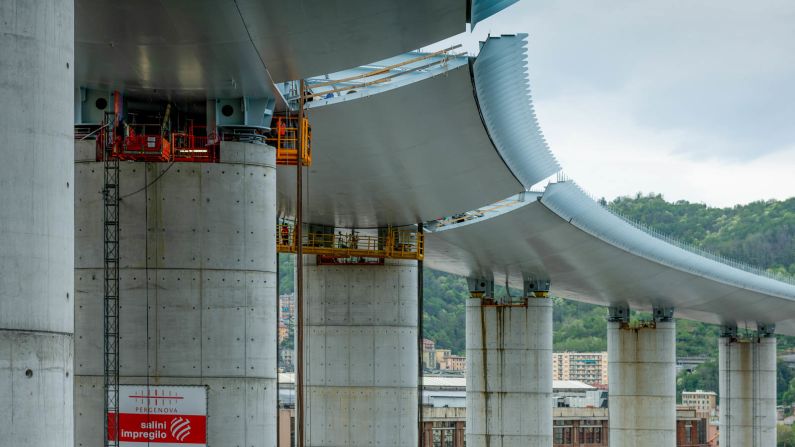 <strong>Vital link: </strong>"This bridge is not just a stretch of highway. It also links two parts of the city of Genoa, so it was very important to have it working as soon as possible," says construction manager Stefano Mosconi.