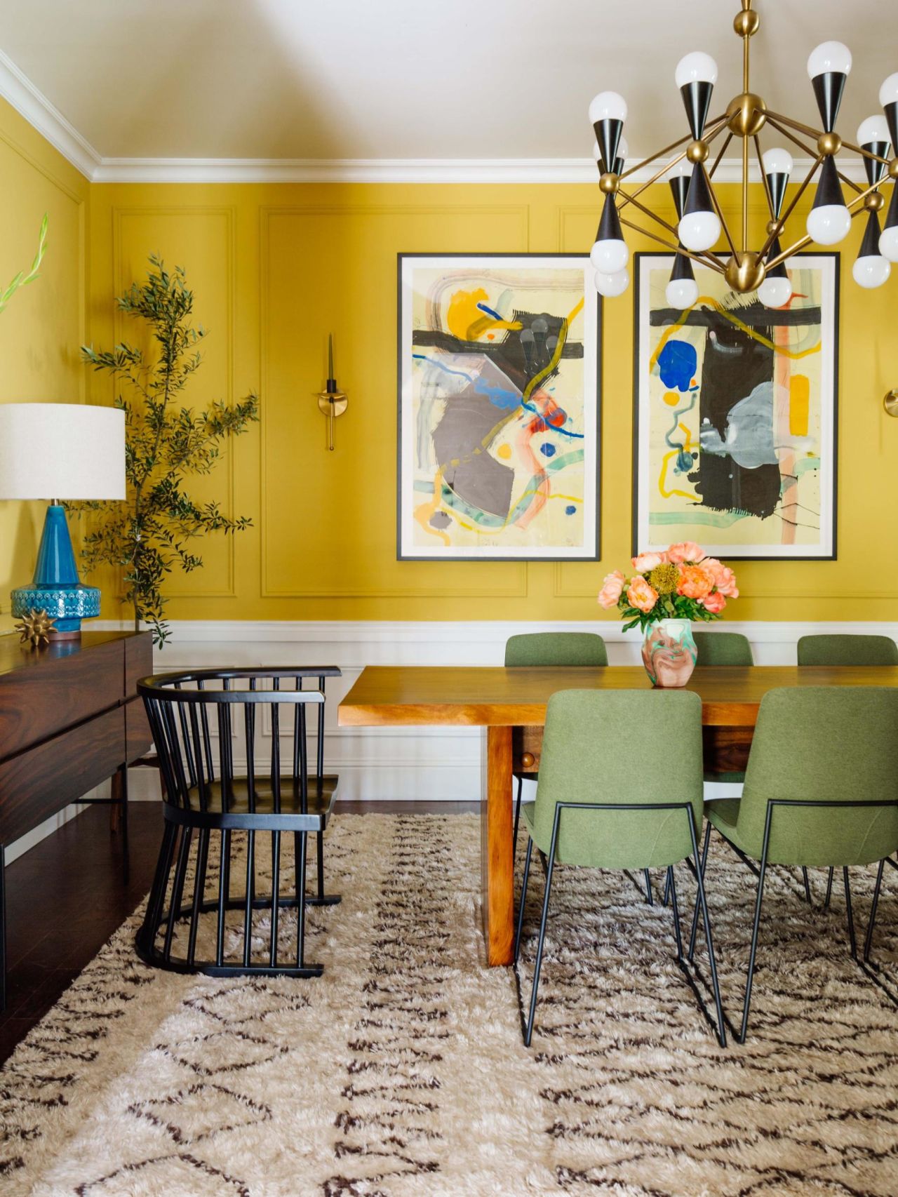 Warmer tones, like yellow, can be energizing.