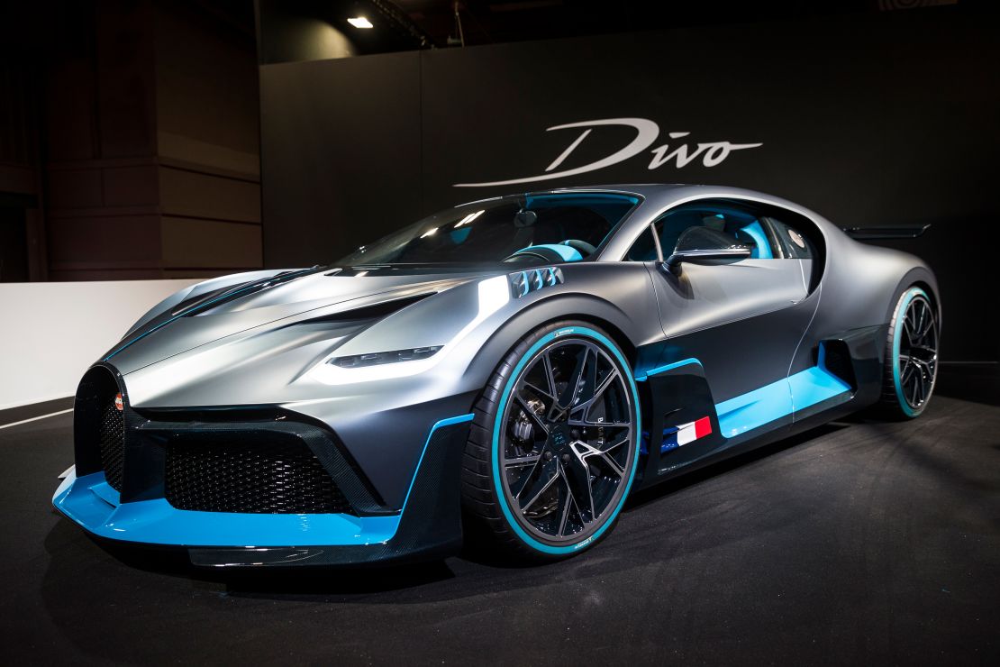 A Bugatti Divo is displayed at the Paris Motor Show in October, 2018.