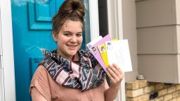 11-year-old Emerson Weber is using her passion for letter writing to brighten up essential postal workers day.