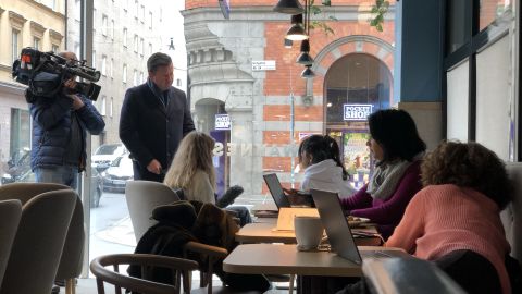 In Stockholm, working or chatting over coffee is still an everyday activity.