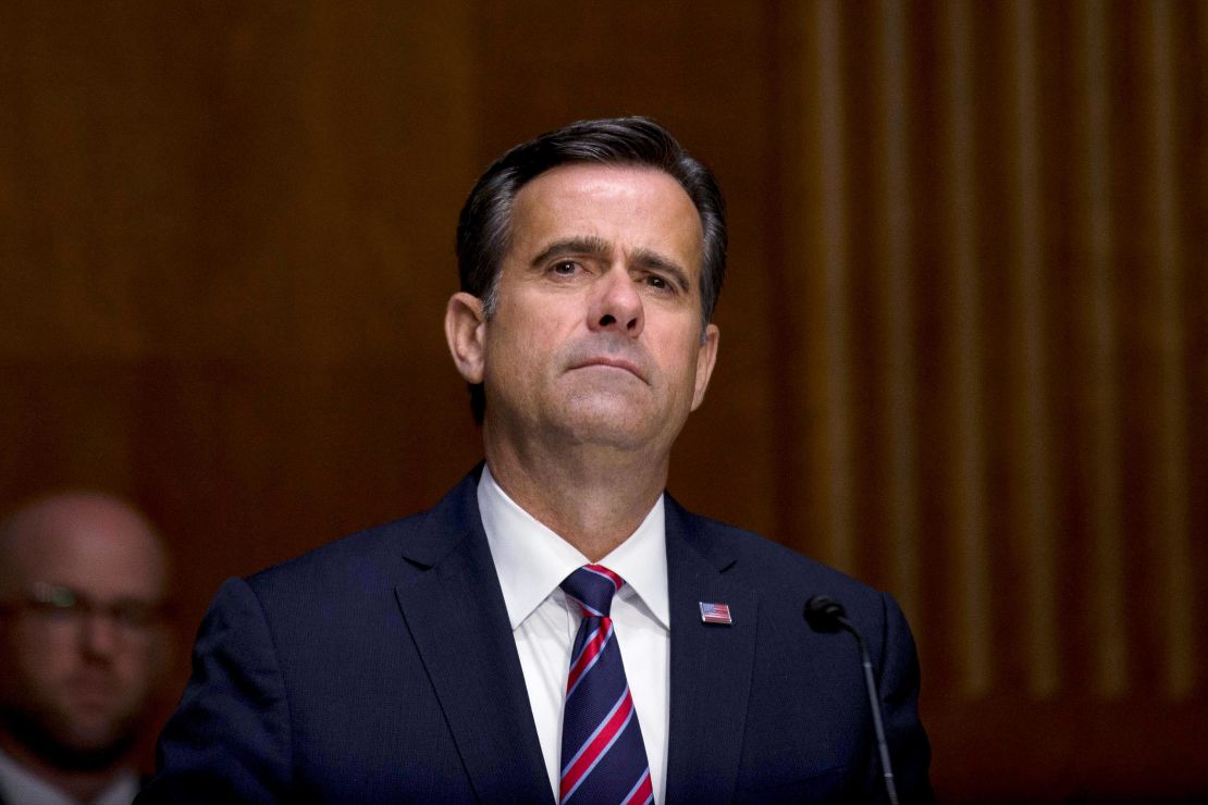 Ratcliffe testifies before the Senate Intelligence Committee nomination hearing Tuesday on Capitol Hill.