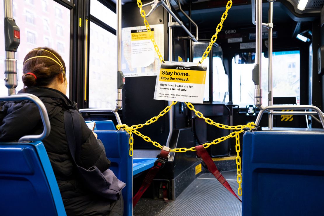 Some buses are distancing riders from drivers to better protect them. 