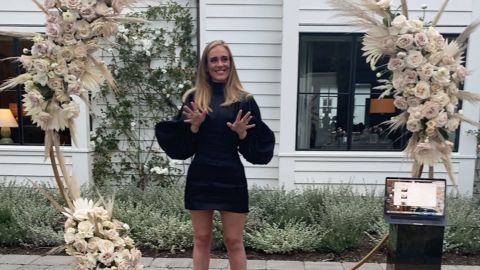 Singer Adele shared a new picture to mark her 32nd birthday.