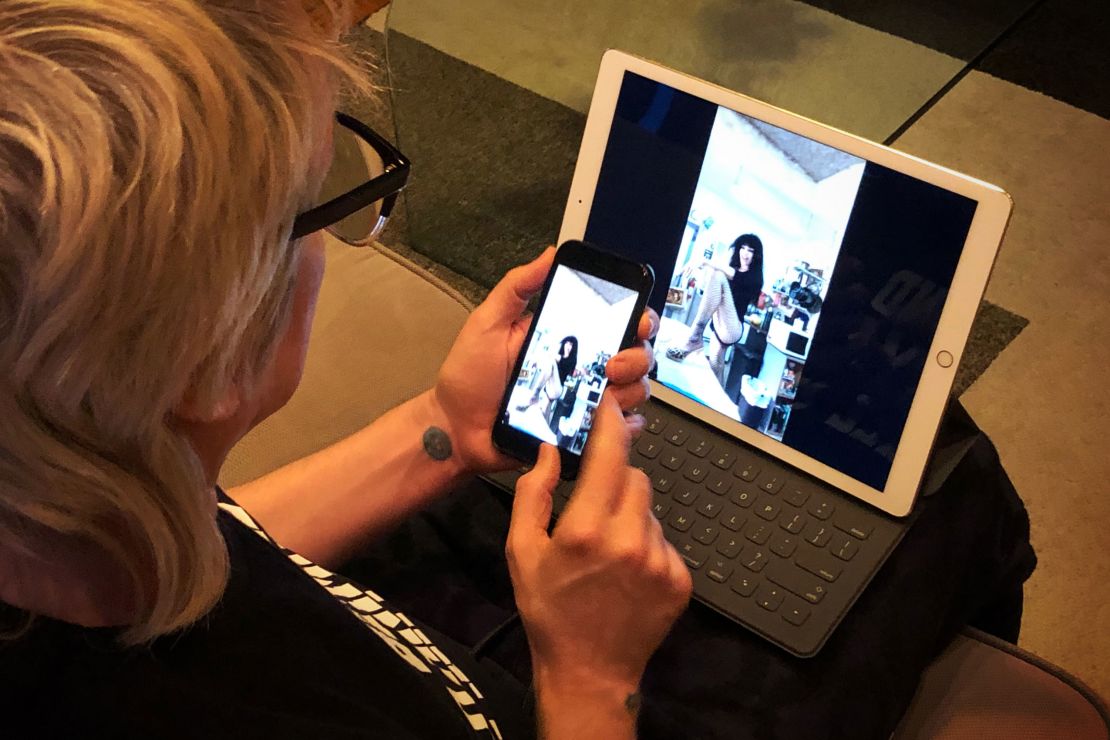 Photographer Guy Furrow uses FaceTime to shoot virtual portraits.