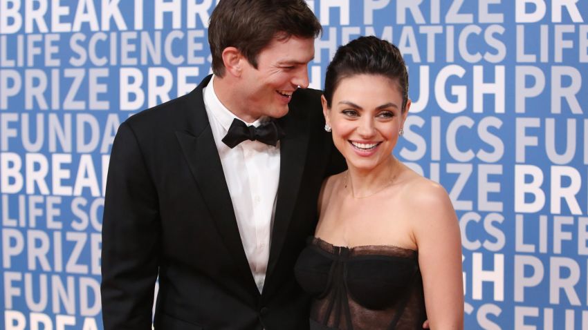 MOUNTAIN VIEW, CA - DECEMBER 03:  Actors Ashton Kutcher (L) and Mila Kunis attend the 2018 Breakthrough Prize at NASA Ames Research Center on December 3, 2017 in Mountain View, California.  (Photo by Jesse Grant/Getty Images)