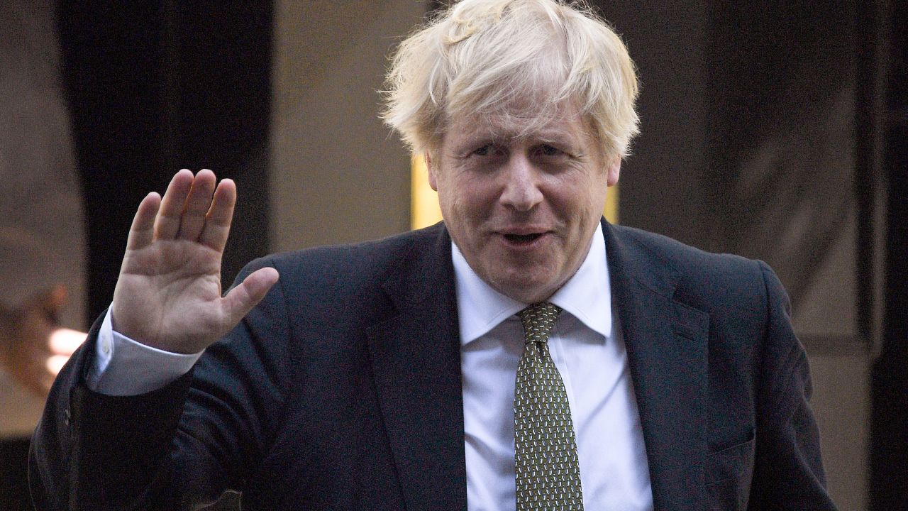 Britain's Prime Minister Boris Johnson leaves 10 Downing Street in central London on May 6, 2020 to attend Prime Minister's Questions (PMQs) in the Houses of Parliament.