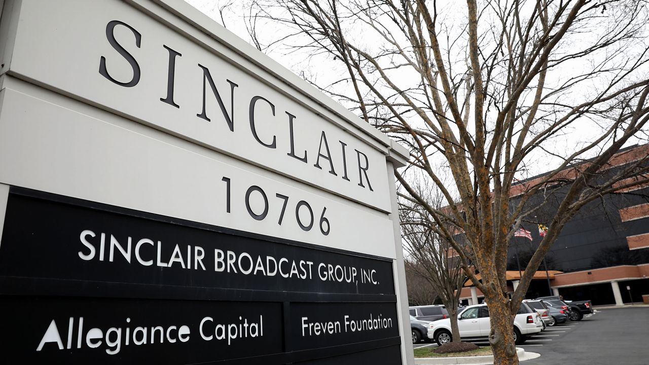 The headquarters of the Sinclair Broadcast Group is shown April 3, 2018 in Hunt Valley, Maryland.