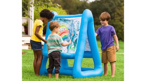 HearthSong Blue/White Double-Sided Inflatable Easel