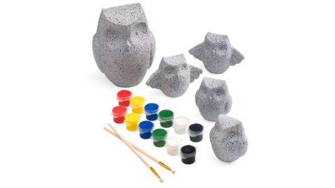 HearthSong Color Pops Paint-Your-Own Rocks, Owls