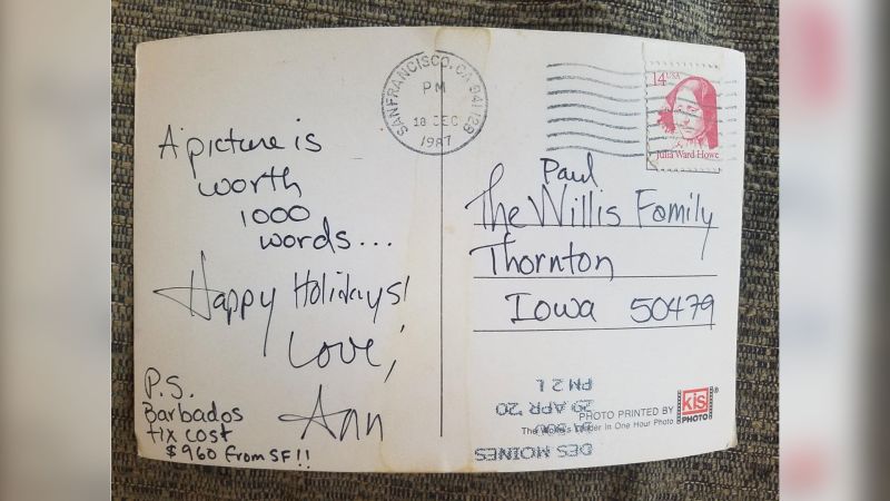 Man says he just received a postcard from 1987 after coronavirus