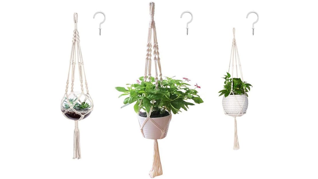 AOMGD 3 Pack Macrame Plant Hanger 