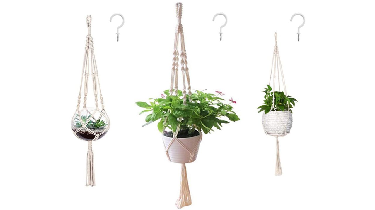 AOMGD 3 Pack Macrame Plant Hanger