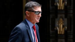 In this Monday, June 24, 2019, file photo, Michael Flynn, President Donald Trump's former national security adviser, departs a federal courthouse after a hearing, in Washington. 